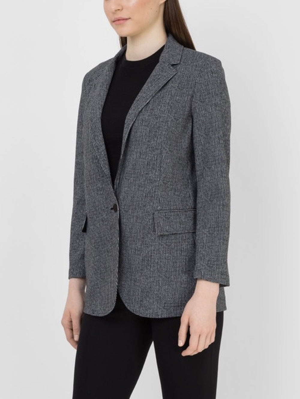 Theory Women’s Ponte Knit Casual Blazer in Houndstooth - Size 6